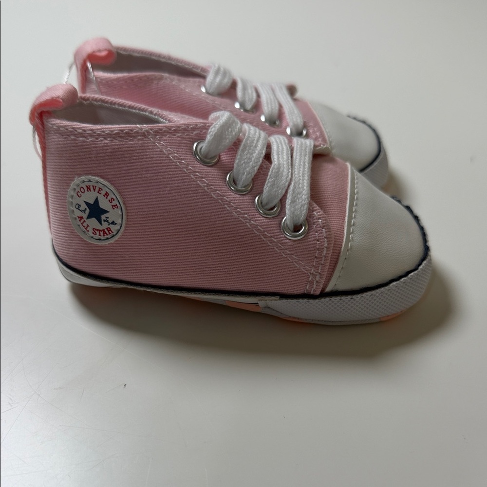 Converse Kids Pink and White Low-Top Sneakers - Picture 4 of 5